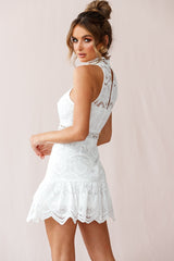 Hiromi Embroidered Sleeveless Dress White
