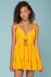 Elin Ruffled Bottom Dress Mango