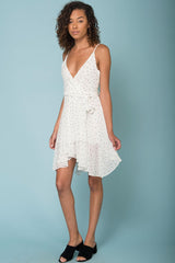 Miah Tied Waist Dress White
