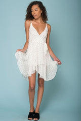 Miah Tied Waist Dress White