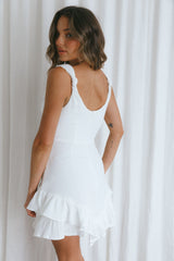 For The Dreamers Knot Shoulder Mini Dress White