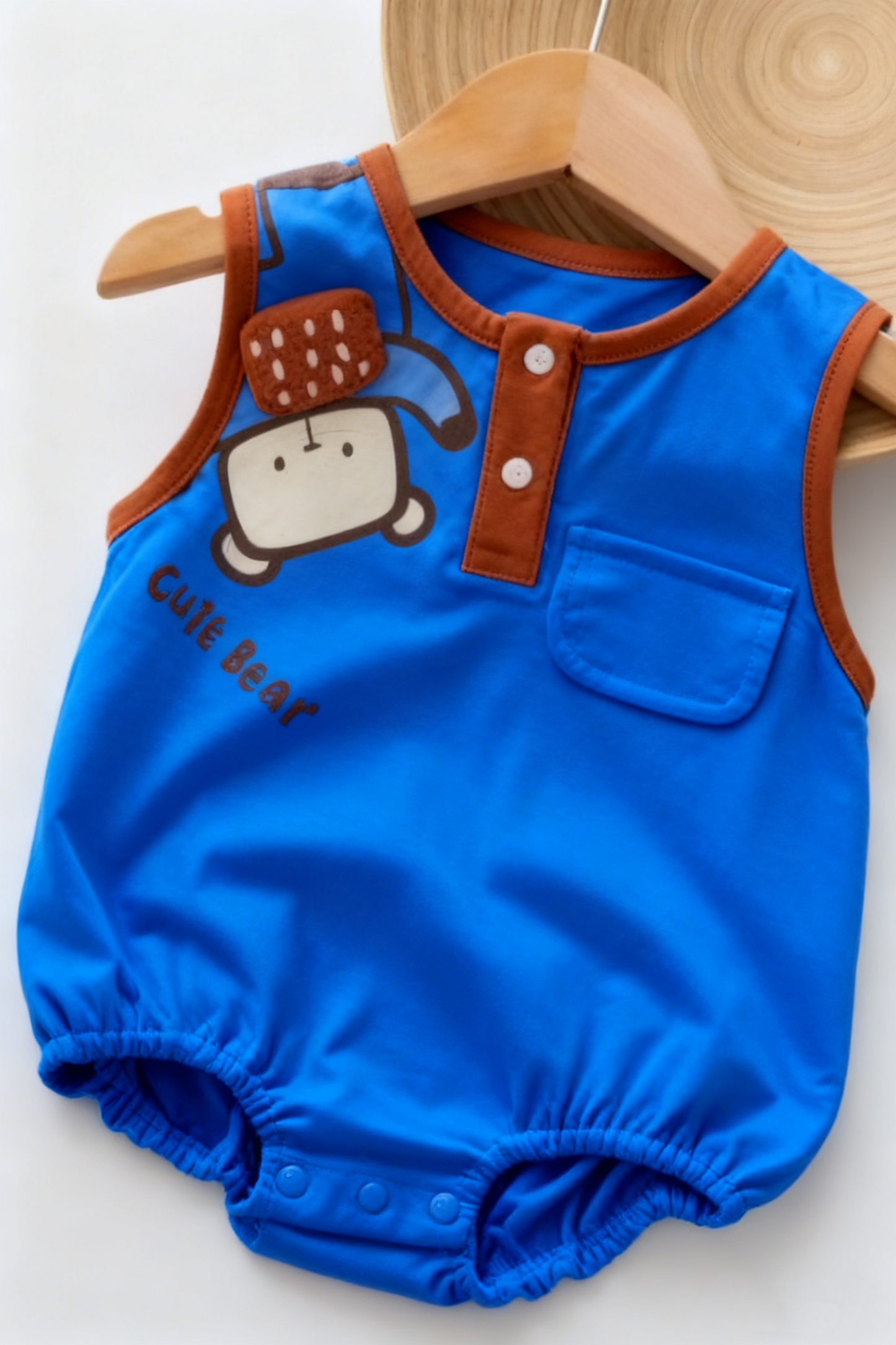 3D Cute Bear Sleeveless Romper