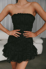 Cece Embellished Bandeau Dress Black