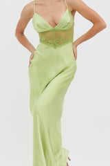 Kinzie Lace Waist Maxi Dress Apple
