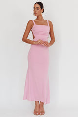 Dream Crush Lace-Up Back Maxi Dress Lilac