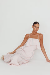 Cressida Line Ruffle Maxi Dress Pink