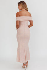 Kailey Off-Shoulder Maxi Dress Spangle Blush