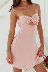 Firefly Elastic Cowl Back Dress Blush