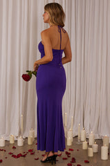 Everina Rose Bust Midi Dress Purple