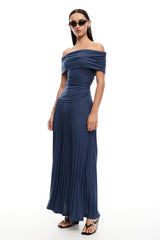 LIONESS Field Of Dreams Maxi Dress Navy