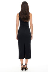 LIONESS After Hours Midi Dress Onyx