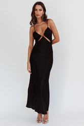 Casa Nova Cut-Out String Dress Black