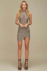 Helena Going Out Mini Dress Grey