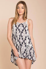 Emmalee Crochet Strap Dress Navy