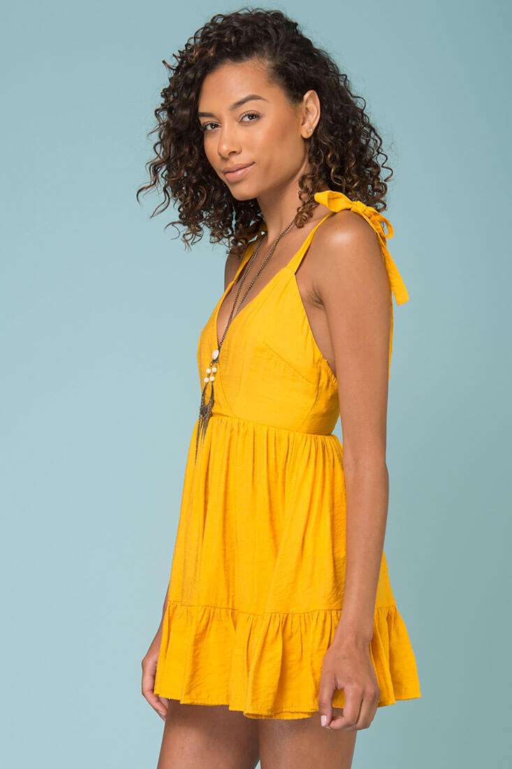 Elin Ruffled Bottom Dress Mango