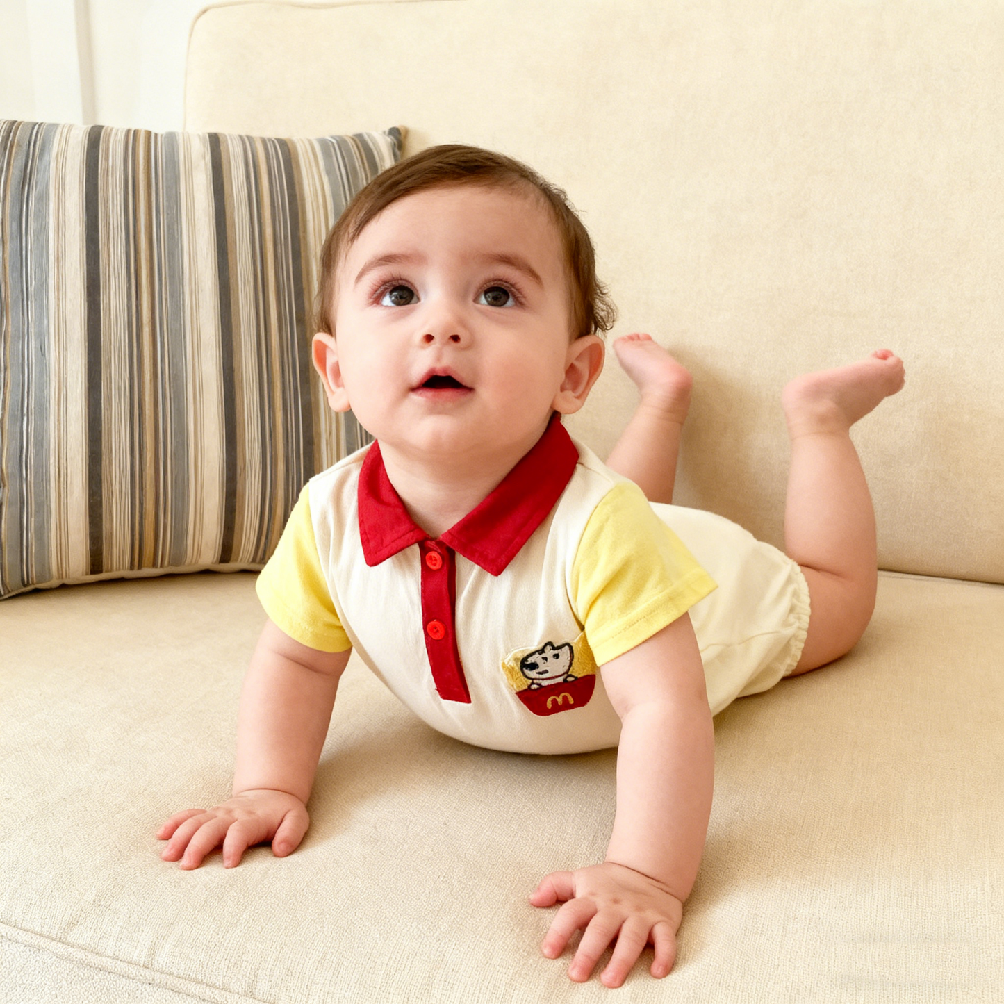 Dog & Fries Romper (Size 66)