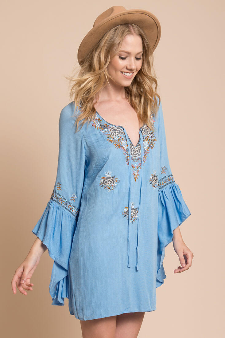 Gianna Flow Dress Blue