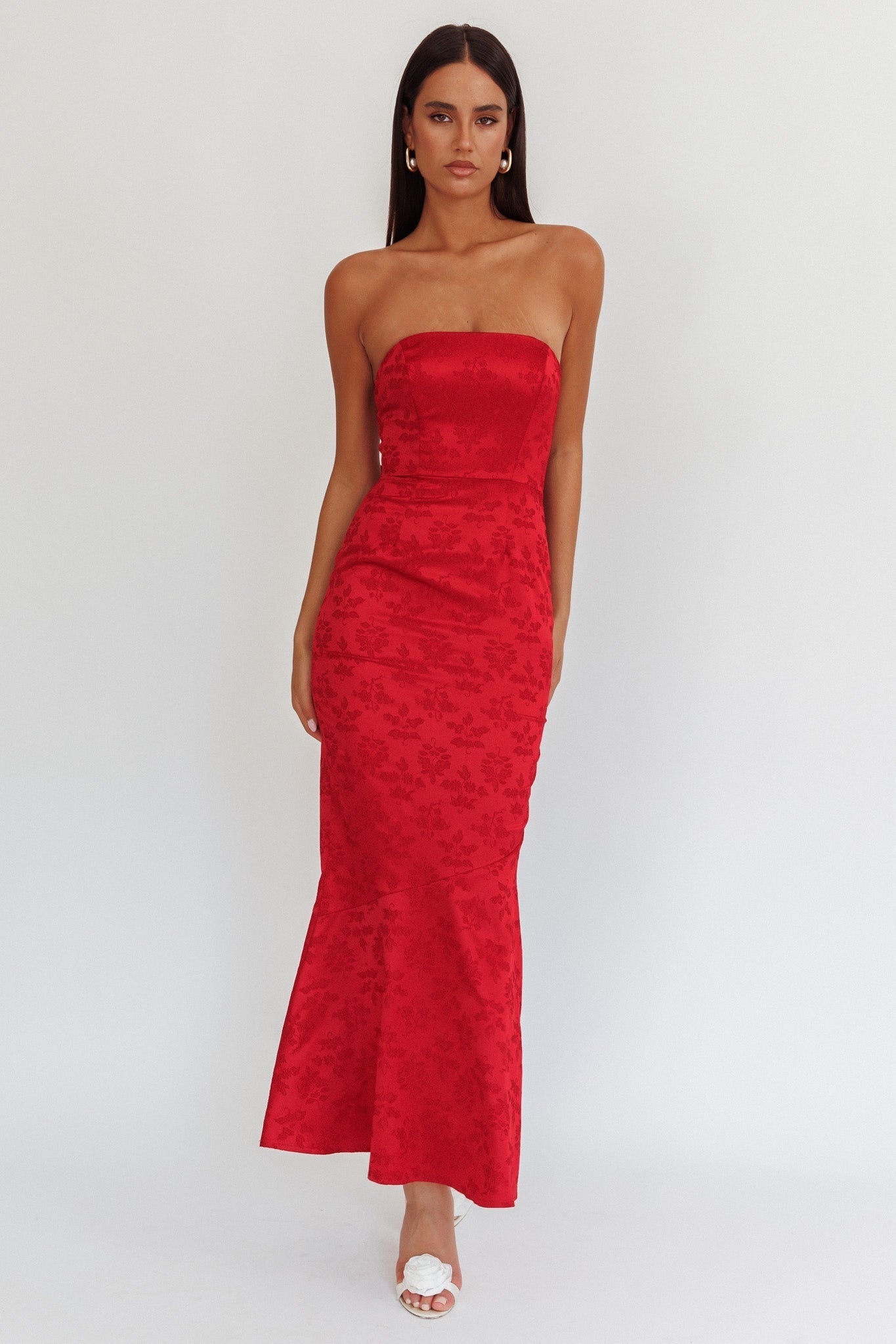 Melty Kisses Bow Back Maxi Dress Wine