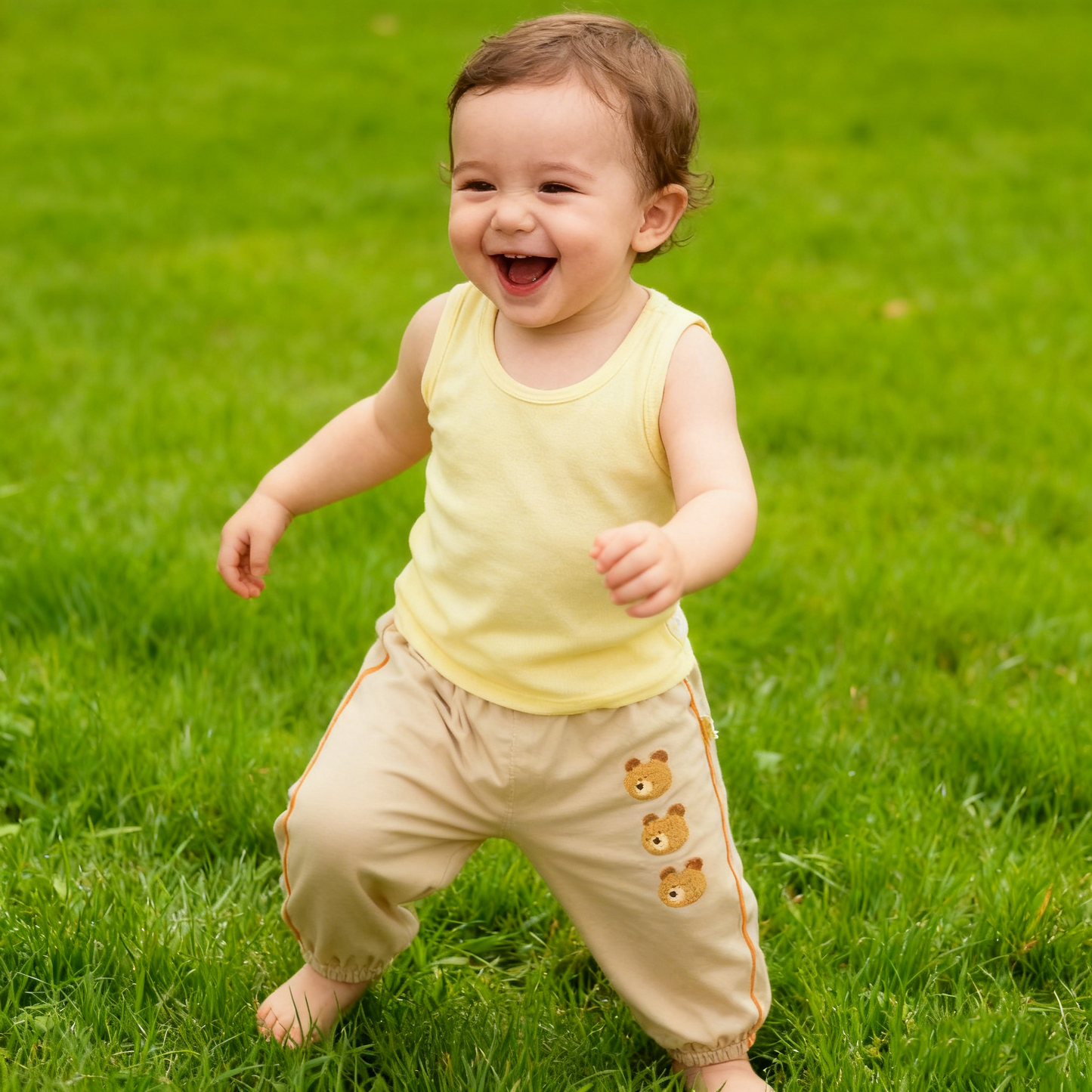 Bear Details Casual Pants