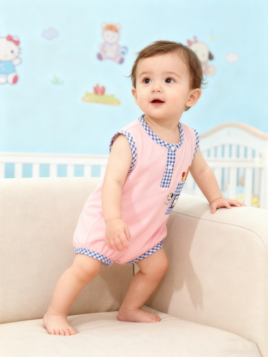 Bear & Puppy Romper (Size 73)