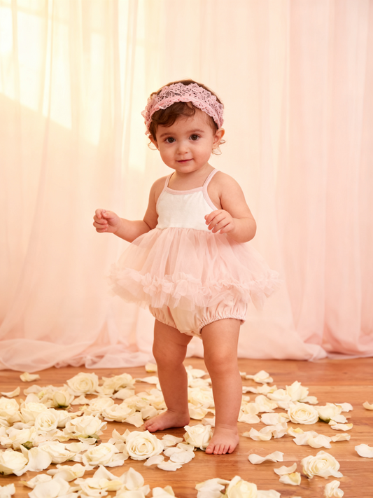 Candy Ribbon Mesh Romper