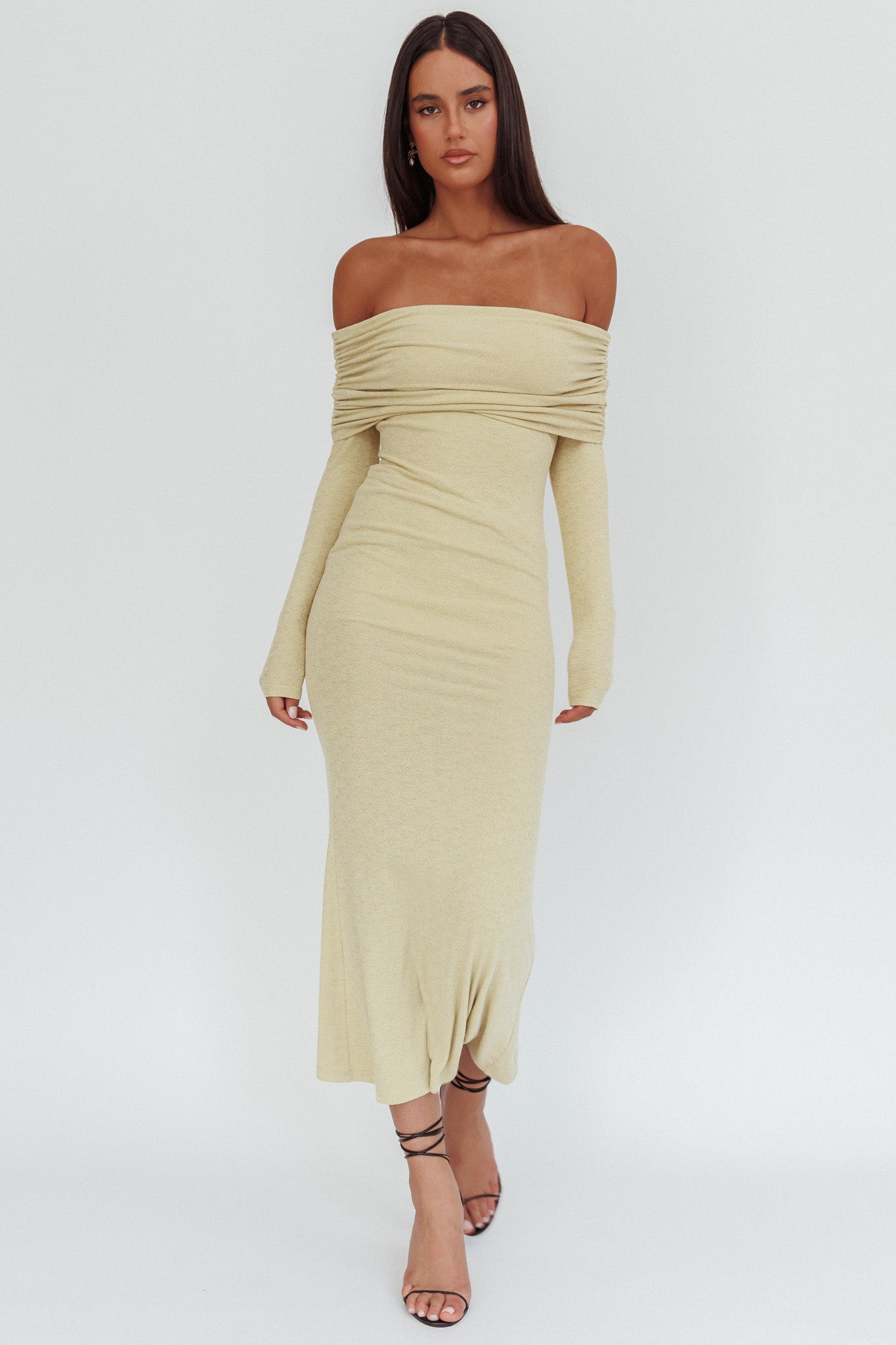 Juju Off-Shoulder Maxi Dress Sage