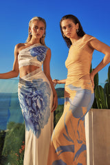 Mahli One-Shoulder Cut-Out Maxi Dress Ivory