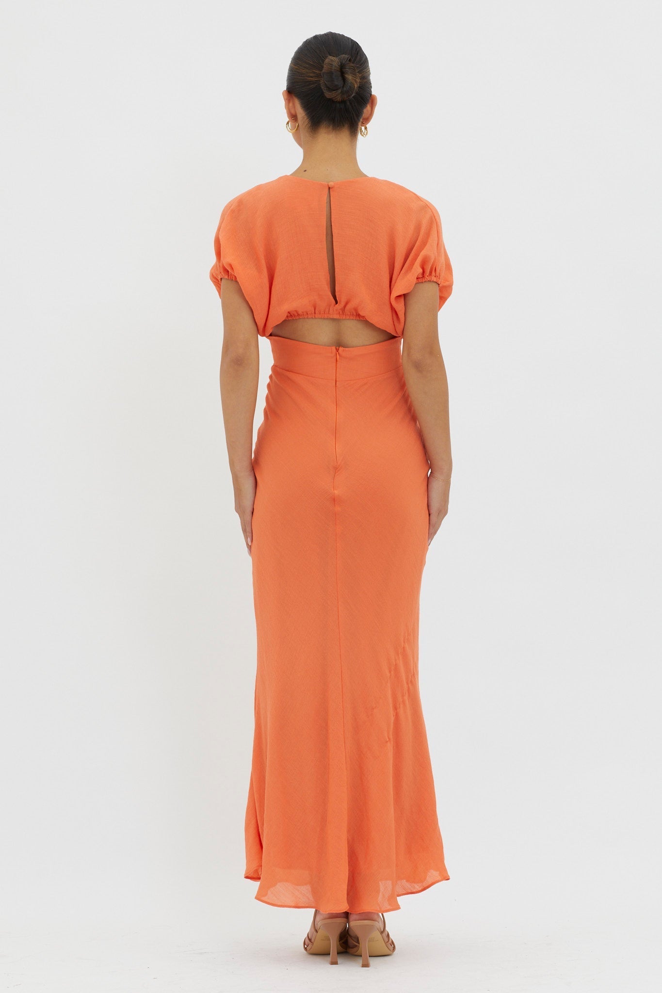 Dare To Live V-Neck Maxi Dress Orange