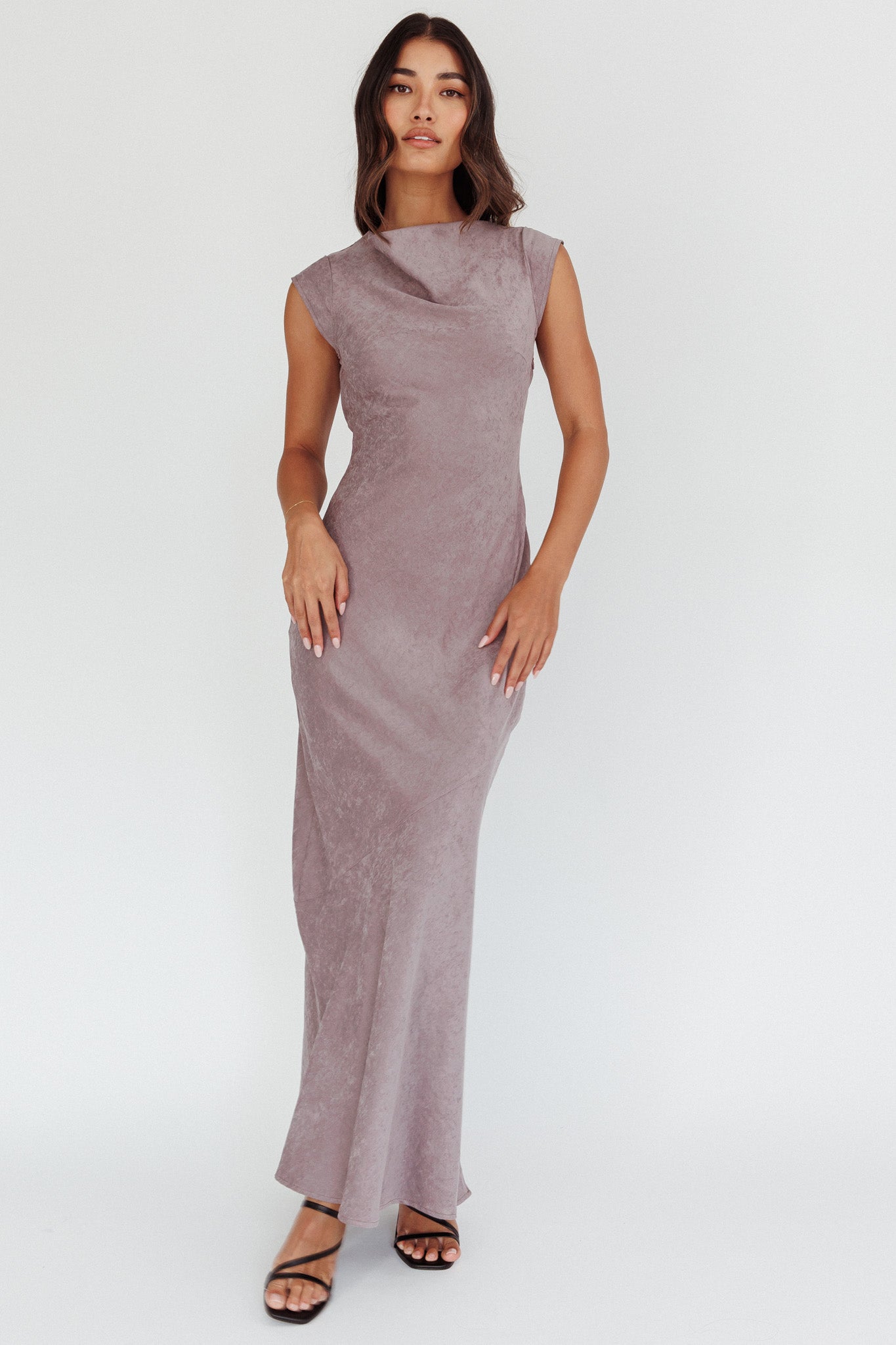 Maysa Cowl Back Maxi Dress Cloud