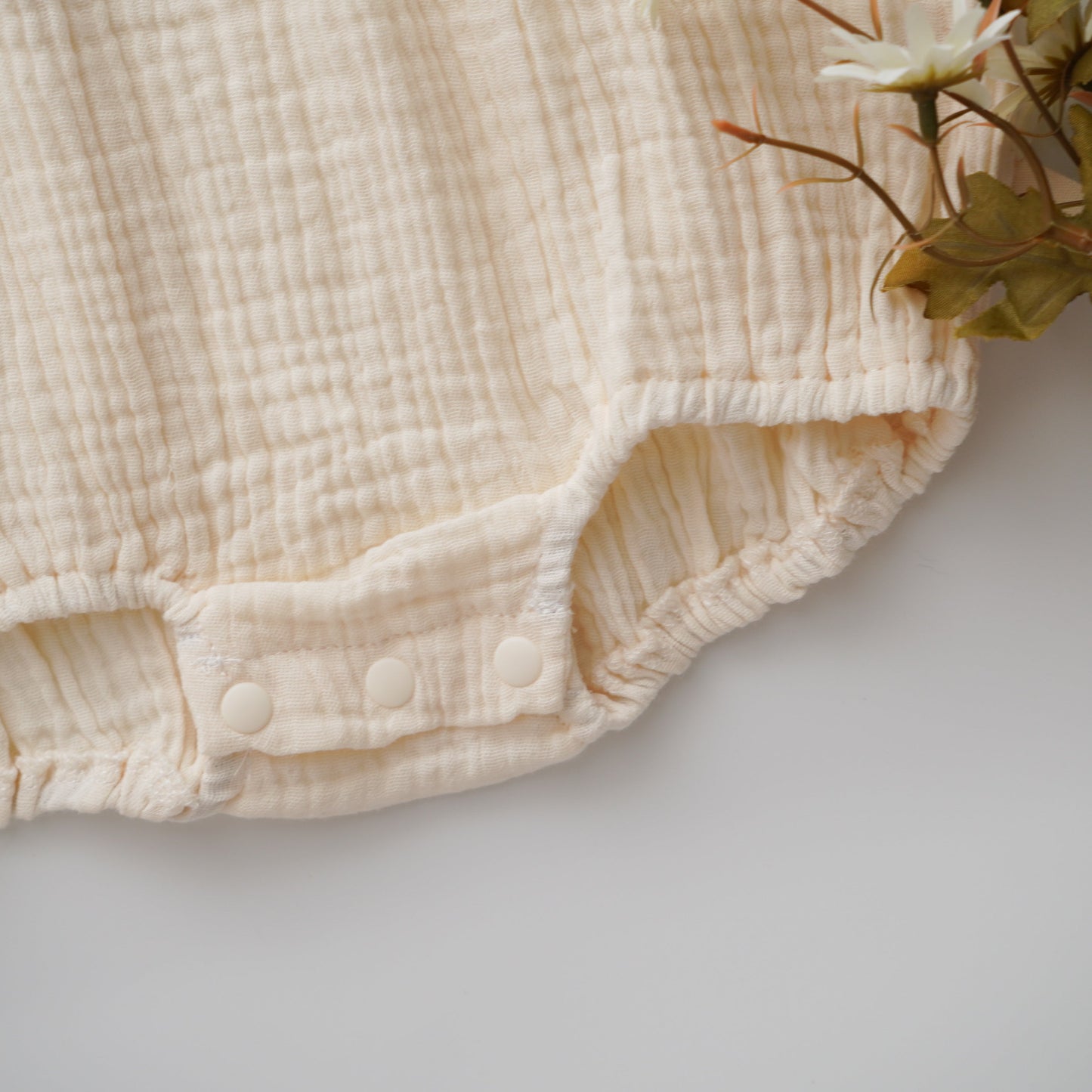 Ruffled Cotton Bunny Romper (Size 66)