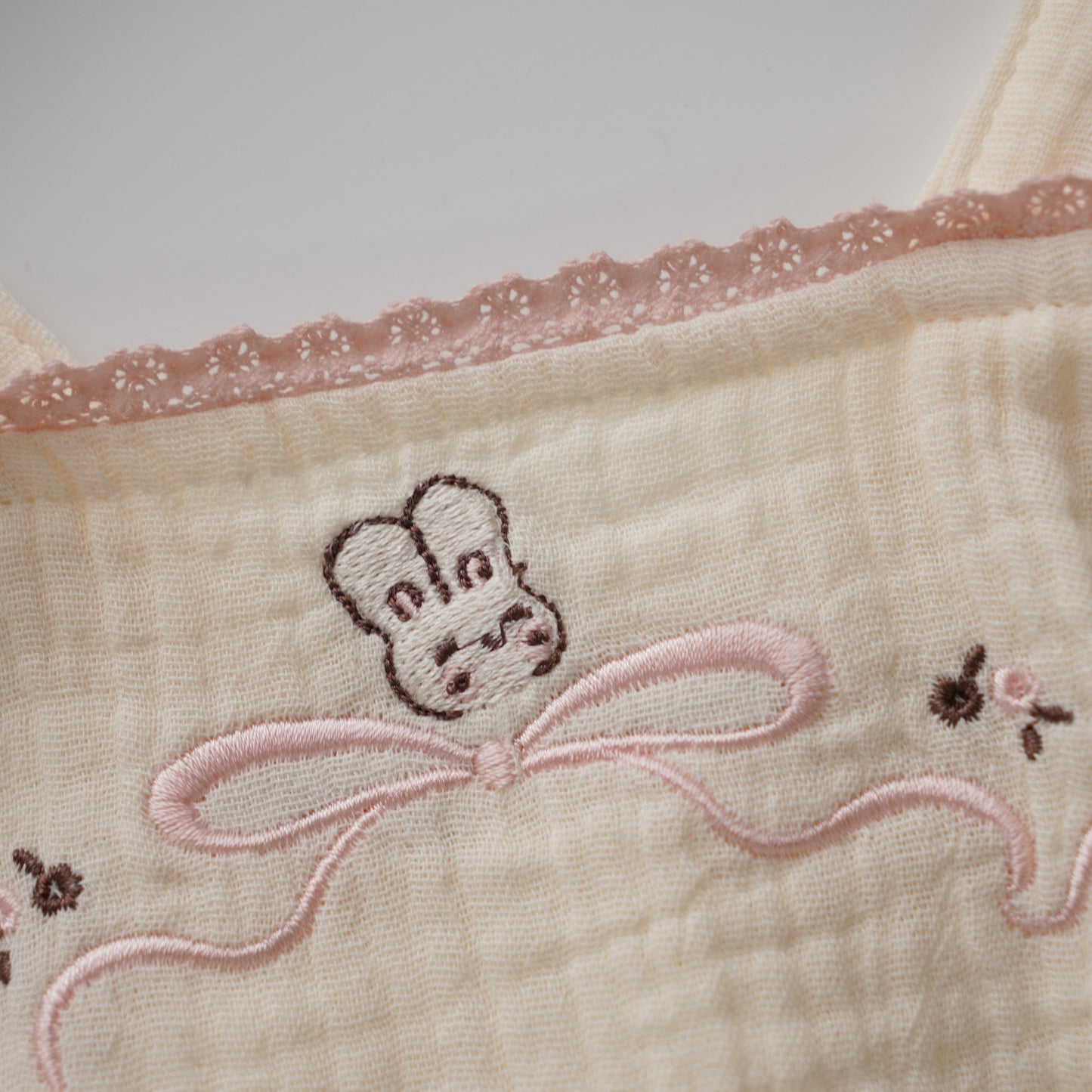 Ruffled Cotton Bunny Romper (Size 66)