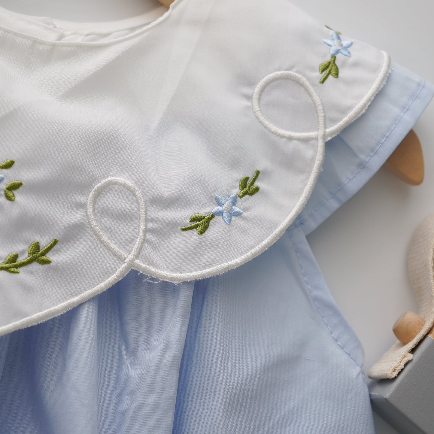 Basic Baby Blue Girl Dress (Size 90,120,140)