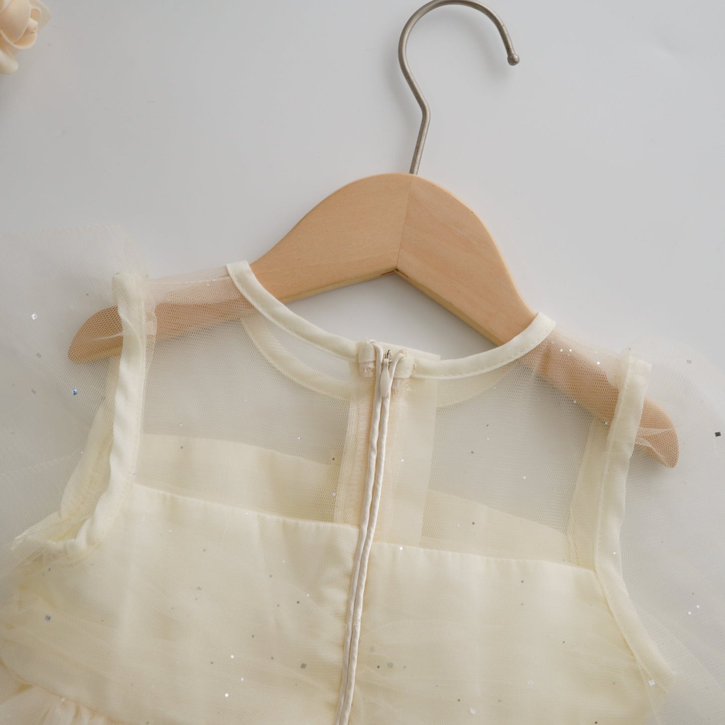 Elegant Mesh Long Sleeves Premium Dress