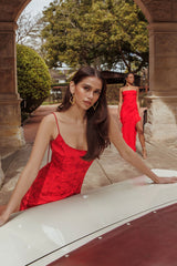 Come Here Mini Dress Red