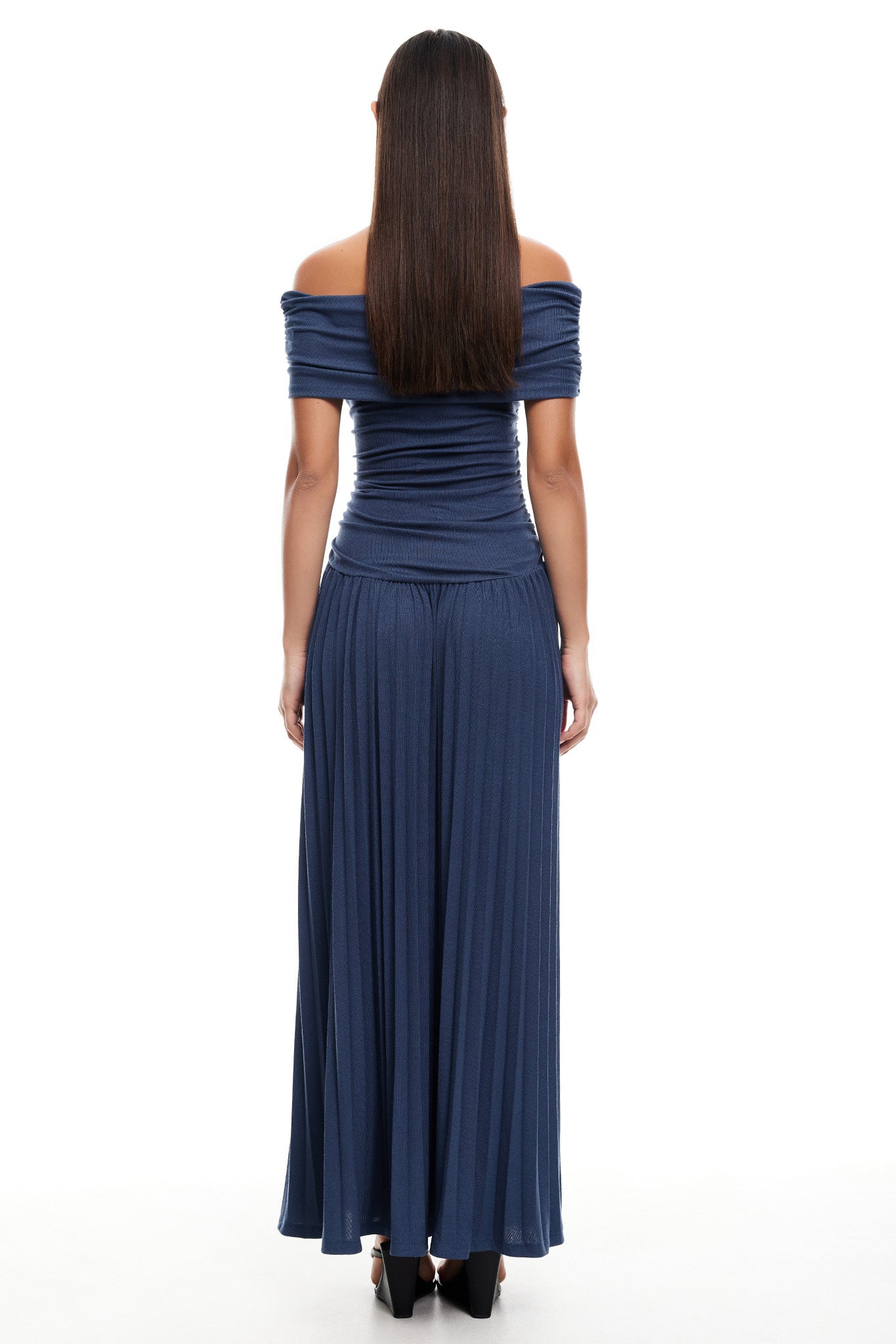 LIONESS Field Of Dreams Maxi Dress Navy