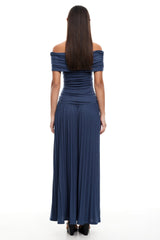 LIONESS Field Of Dreams Maxi Dress Navy