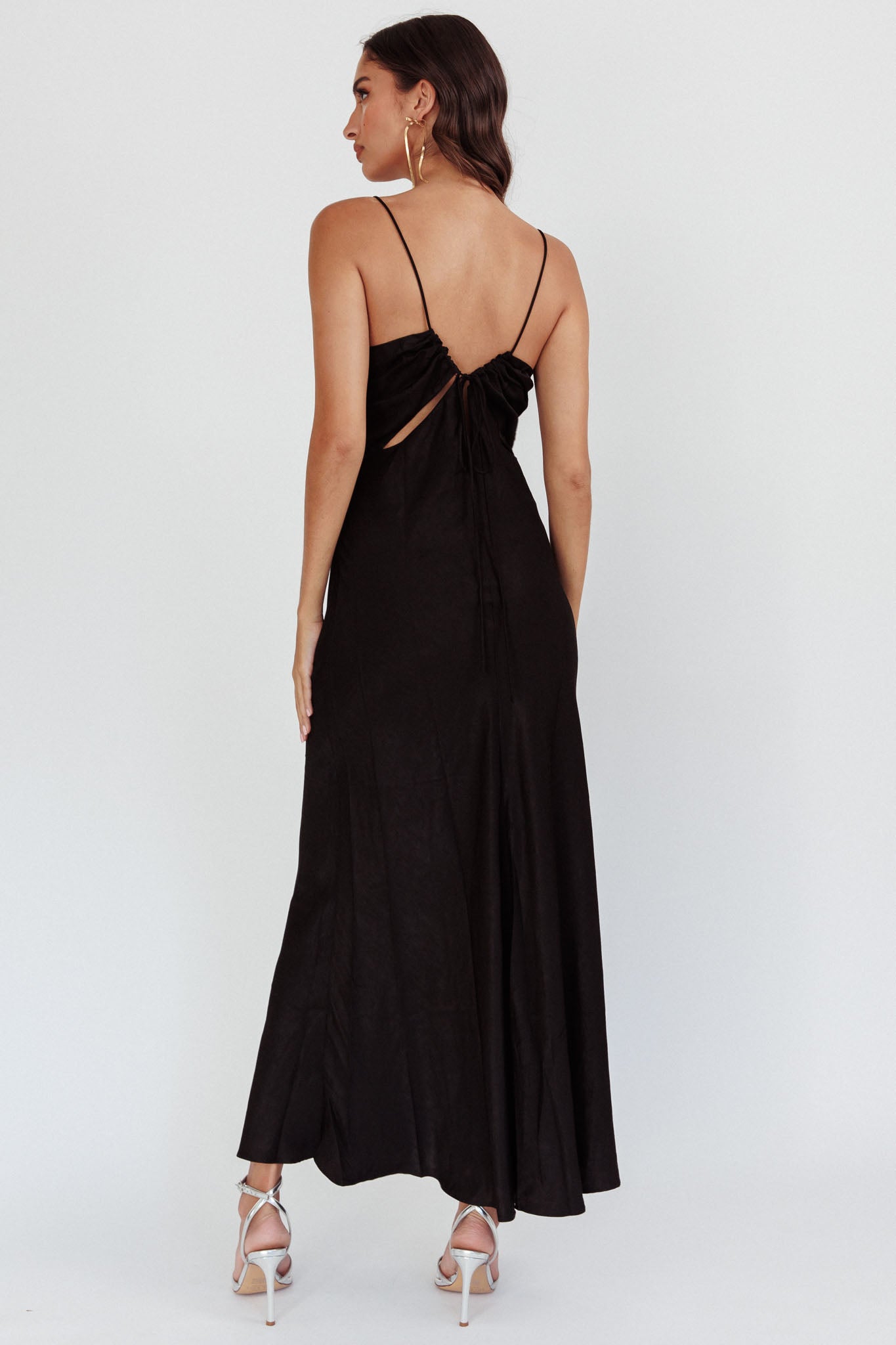Casa Nova Cut-Out String Dress Black