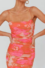 Logan Cami Strap Midi Dress Floral Pink