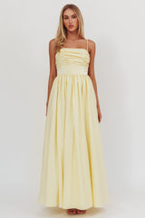 Love Songs Back Bow Maxi Dress Butter