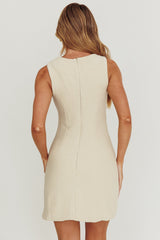 Celina Buttoned Knit Mini Dress Oat