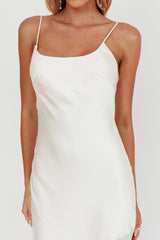 Gilded Dream Chiffon Hem Maxi Dress Oyster