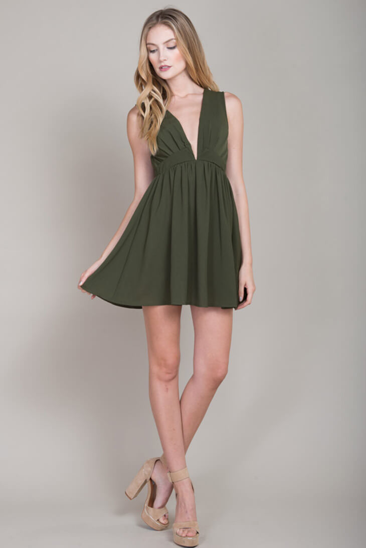 Laine Day Festival Dress Green