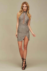 Helena Going Out Mini Dress Grey